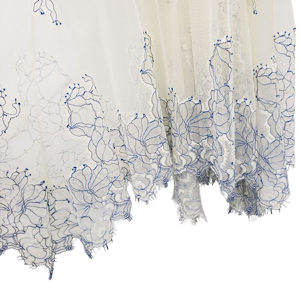 NEW Alice McCall Clementine Midi Dress White Blue Tiered Lace Bridal Coquette - Picture 11 of 16